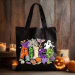Personalized Halloween Tote Bag, Customized Halloween Name Bag, Halloween Treat Bags for Kids, Kids Halloween Bag, Trick or Treat Bag